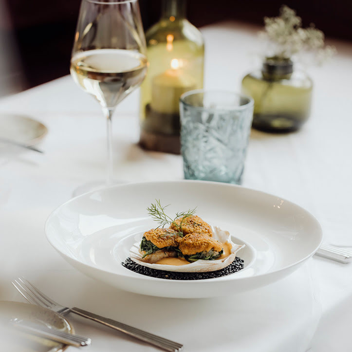 Gratinierte Jakobsmuschel in h&ouml;chster Qualit&auml;t vom Restaurant der Stasta
