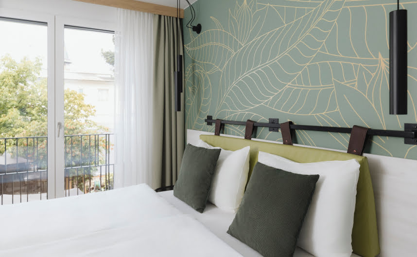 Bedroom with outdoor area.